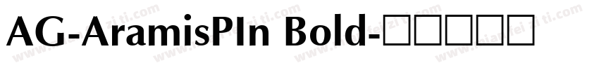 AG-AramisPIn Bold字体转换